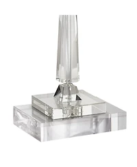 Vienna Full Spectrum Aline Traditional Table Lamp with Square Riser 28 Inches High Shade for Bedroom Living Room Bedside Nightstand Office Kids