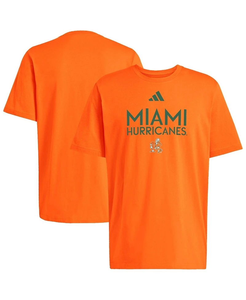 Adidas Men's Orange Miami Hurricanes In-Season Fresh T-Shirt