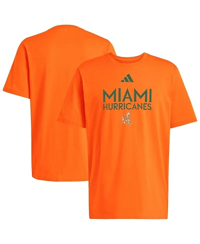 Adidas Men's Orange Miami Hurricanes In-Season Fresh T-Shirt