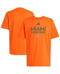 Adidas Men's Orange Miami Hurricanes In-Season Fresh T-Shirt