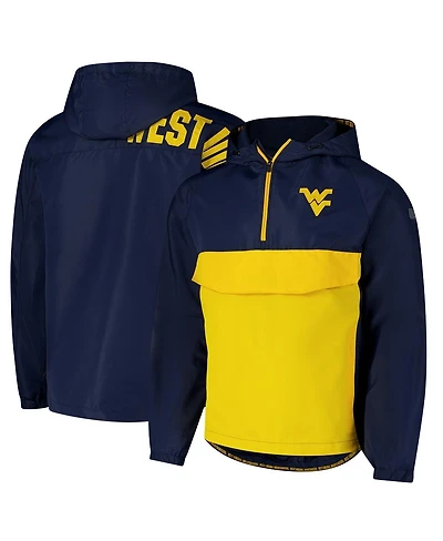 Colosseum Men's Navy West Virginia Mountaineers Reloaded Anorak Half-Zip Jacket
