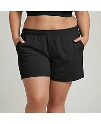 Calypsa Women's Plus Classic Fit Swim Shorts With Panty