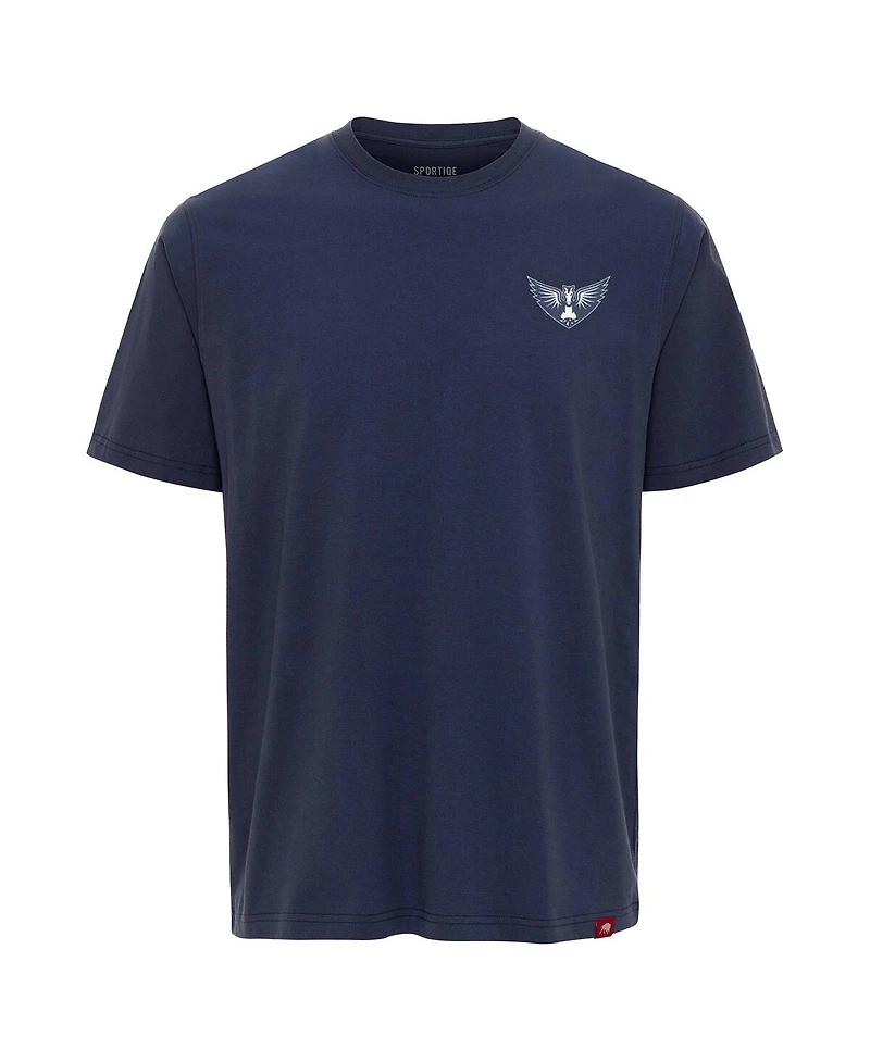 Sportiqe Men's and Women's Blue Dallas Wings Athletic Club Collection Duke Relaxed Fit Premium T-Shirt
