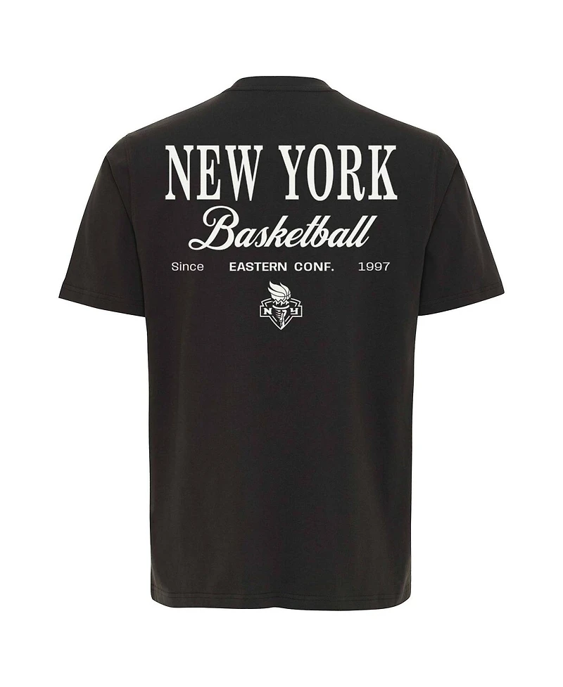 Sportiqe Men's and Women's Anthracite New York Liberty Athletic Club Collection Duke Relaxed Fit Premium T-Shirt