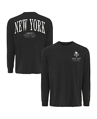 Sportiqe Men's and Women's Anthracite New York Liberty Athletic Club Collection Sherwood Relaxed Fit Premium Long-Sleeve T-Shirt