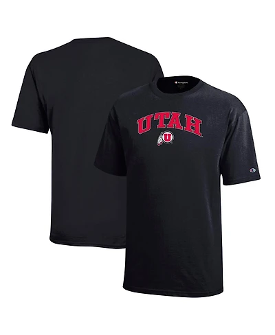 Champion Big Boys and Girls Black Utah Utes Arch Over Logo T-Shirt