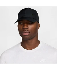 Nike Men's and Women's Black Metal Swoosh Dri-fit Club Adjustable Hat