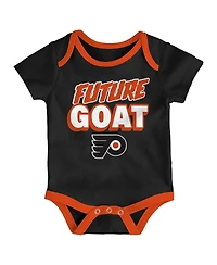 Outerstuff Baby Boys and Girls 3-Pack Philadelphia Flyers Loyal Buddies Bodysuit Set