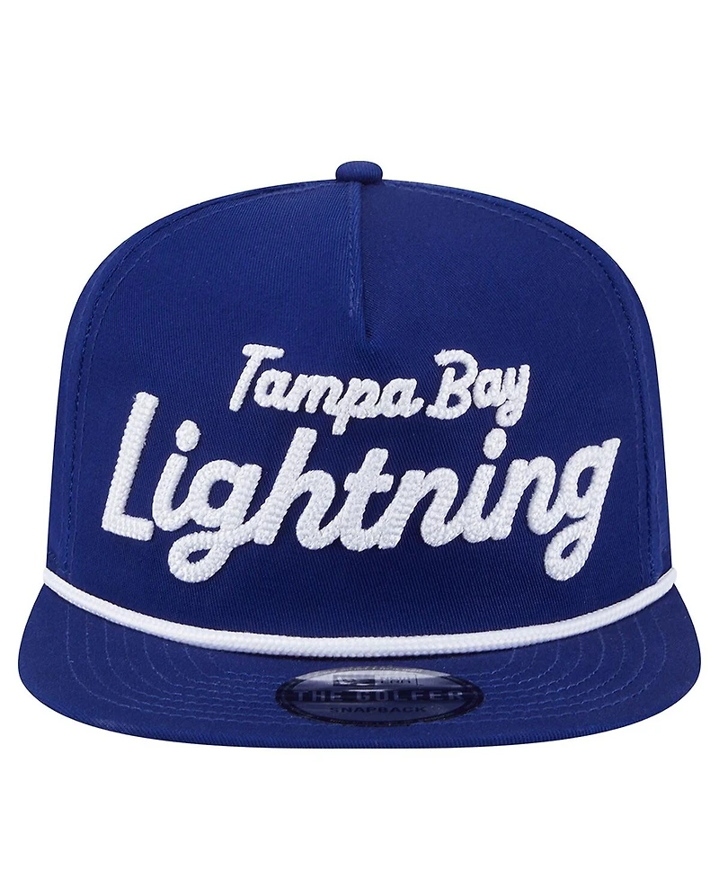 New Era Men's Blue Tampa Bay Lightning Team Text Golfer Adjustable Hat