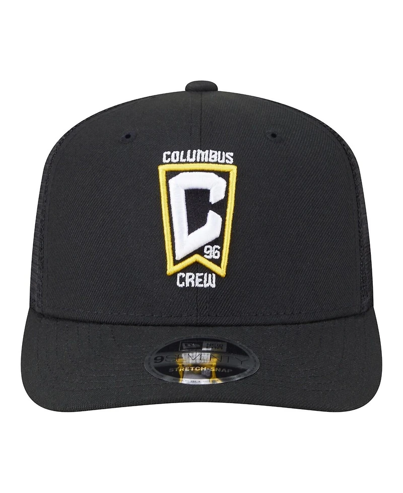 New Era Men's Black Columbus Crew Jersey Hook 9SEVENTY Adjustable Hat