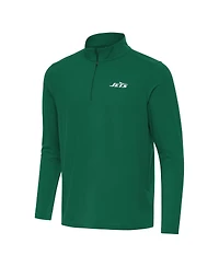 Antigua Men's Green New York Jets Intent Quarter-Zip Pullover Sweatshirt