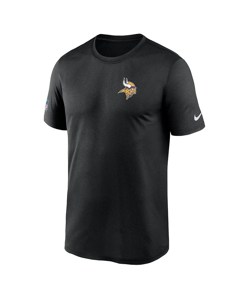 Nike Men's Black Minnesota Vikings Sideline Legend Small Logo Dri-fit T-Shirt