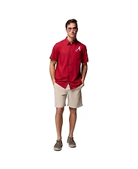 Columbia Men's Crimson Alabama Tide Slack Camp Button-Up Shirt
