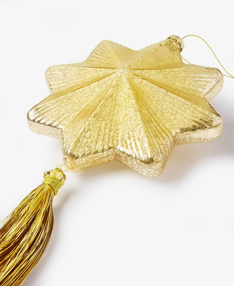 Holiday Lane Celestial Gems Eight-Pointed Star With Tinsel Ornament, Macy's Exclusive