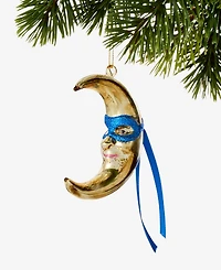 Holiday Lane Celestial Gems Glass Moon Ornament, Macy's Exclusive