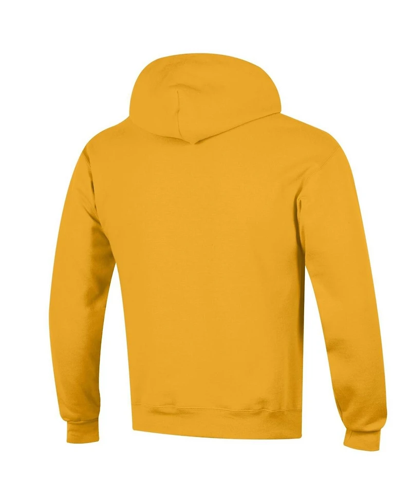 Champion Men's Gold West Virginia Mountaineers Arch Over Logo Pullover Hoodie
