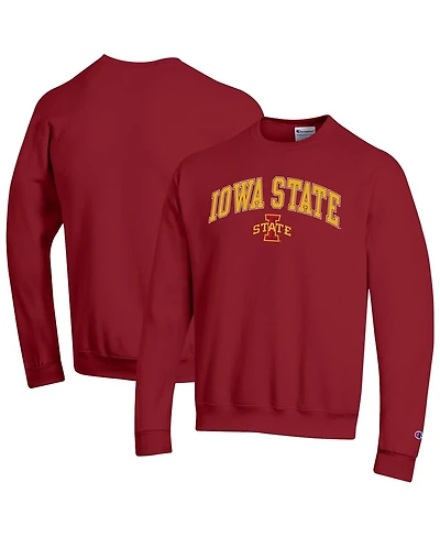 Champion Men's Cardinal Iowa State Cyclones Arch Over Logo Pullover Sweatshirt