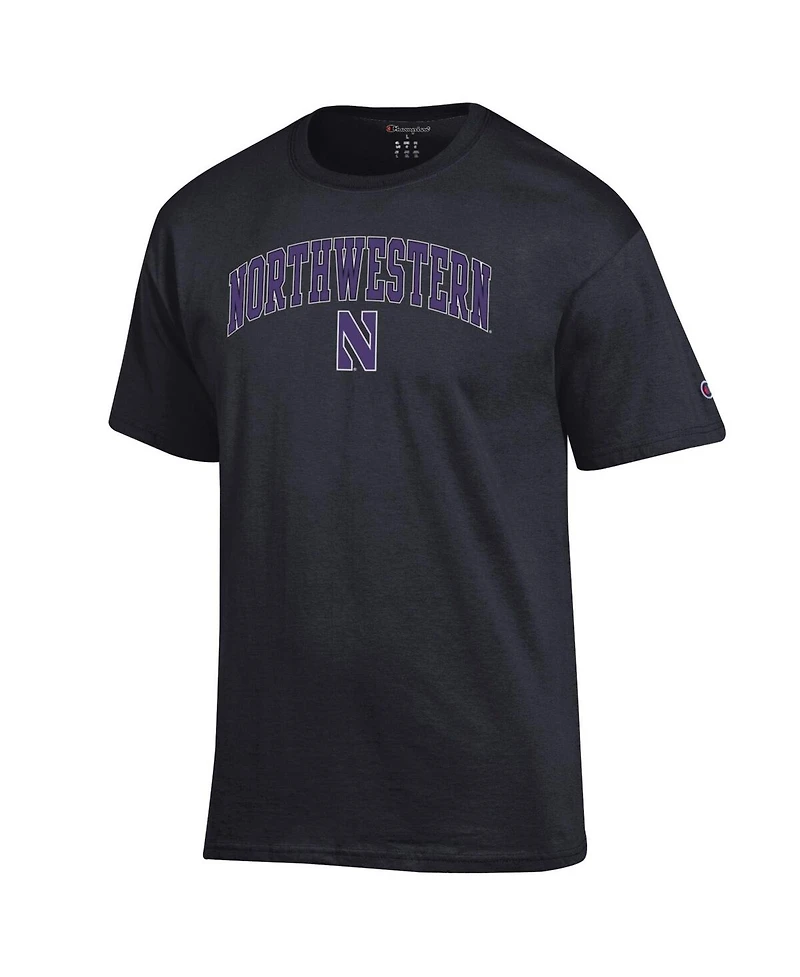 Champion Men's Black Northwestern Wildcats Arched Logo T-Shirt