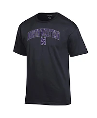 Champion Men's Black Northwestern Wildcats Arched Logo T-Shirt