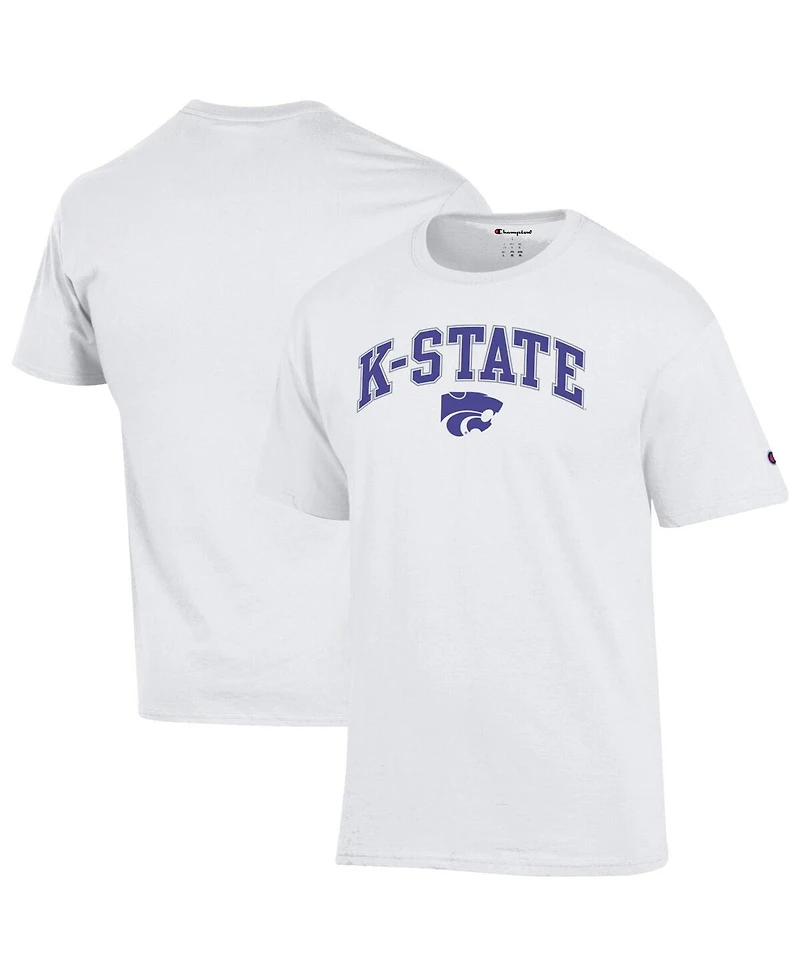 Champion Men's White Kansas State Wildcats Arch Over Logo T-Shirt