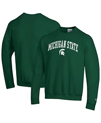 Champion Men's Green Michigan State Spartans Arch Over Logo Pullover Sweatshirt