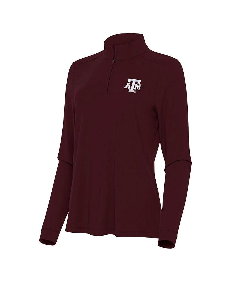 Antigua Women's Maroon Texas A&M Aggies Intent Quarter-Zip Sweatshirt