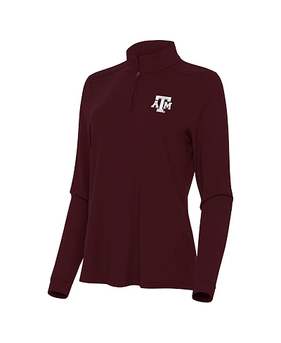 Antigua Women's Maroon Texas A&M Aggies Intent Quarter-Zip Sweatshirt