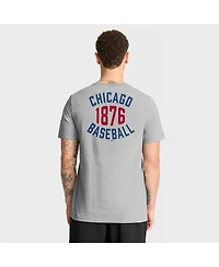 Nike Men's Heather Gray Chicago Cubs Cooperstown 2-Hit T-Shirt