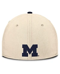 Jordan Men's Natural Michigan Wolverines 2026 Primetime Swooshflex Hat