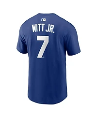 Nike Men's Bobby Witt Jr. Royal Kansas City Royals Name and Number T-Shirt