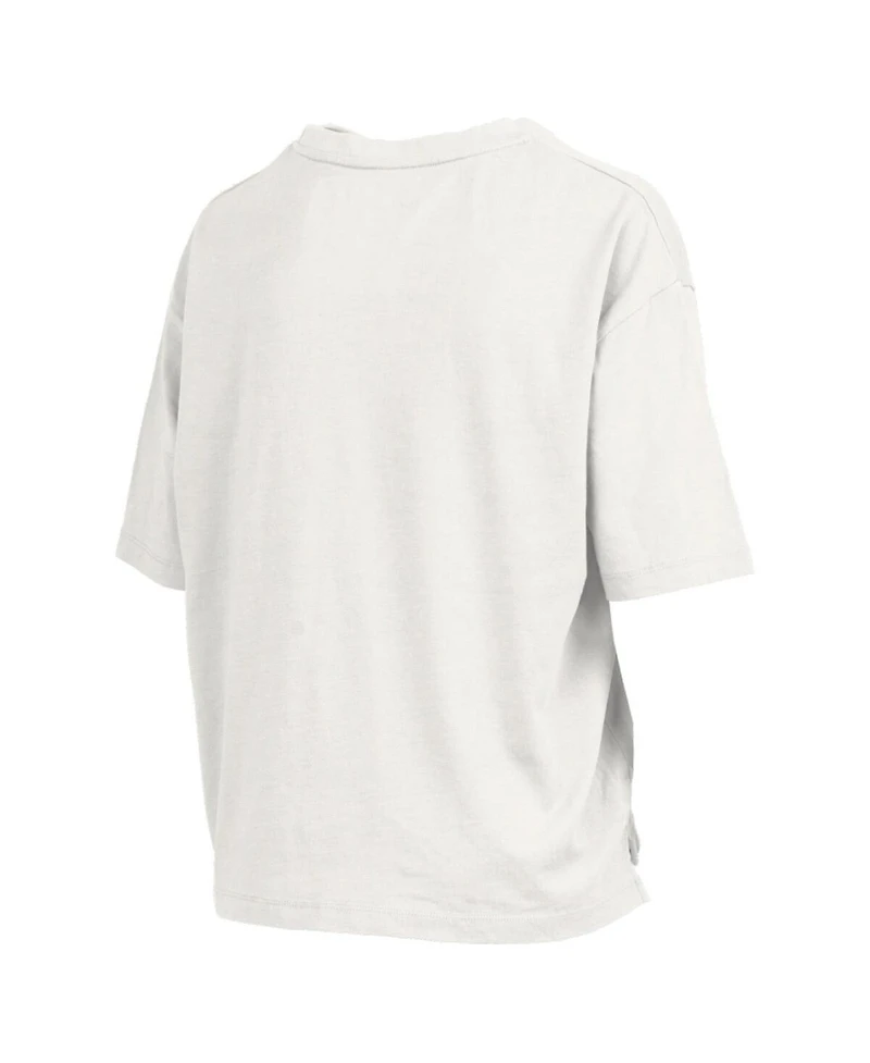 Pressbox Women's White Ohio State Buckeyes Plus Nelson Motley Crew Oversized Slub T-Shirt