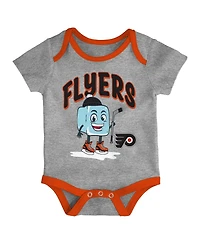 Outerstuff Baby Boys and Girls 3-Pack Philadelphia Flyers Triple Header Bodysuit Set