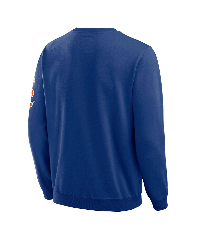 Darius Rucker Collection by Fanatics Men's Royal New York Mets Washed Crew Neck Pullover Sweatshirt