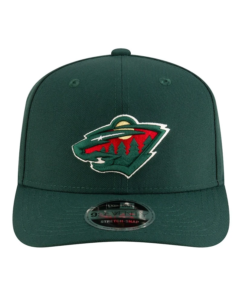 New Era Men's Green Minnesota Wild 9SEVENTY Stretch-Snap Adjustable Hat