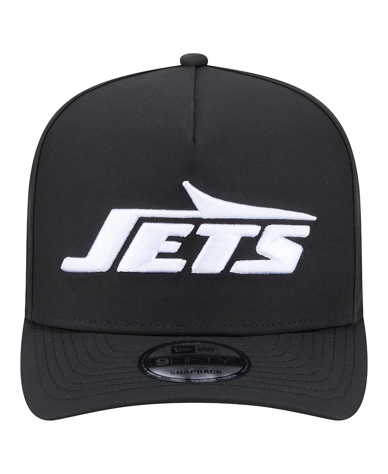 New Era Men's Black New York Jets Gore-Tex A-Frame 9FIFTY Adjustable Hat