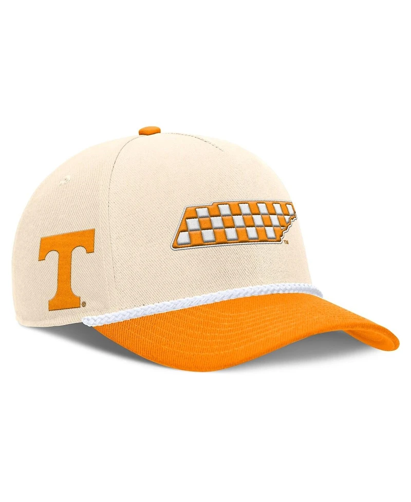 Nike Men's and Women's Natural Tennessee Volunteers 2026 Primetime Natural 5-Panel Rope 2-Tone Rise Hat