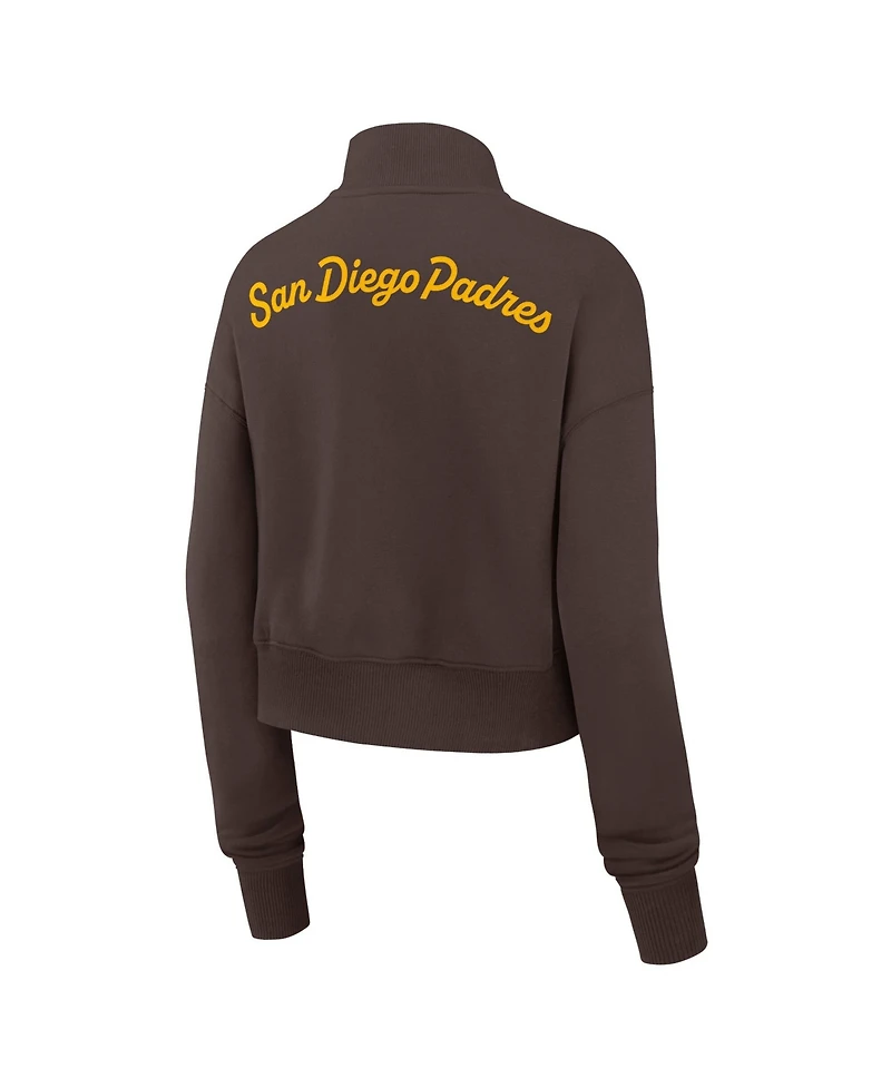 Nike Women's Brown San Diego Padres Primetime Phoenix Fleece Half-Zip Sweatshirt