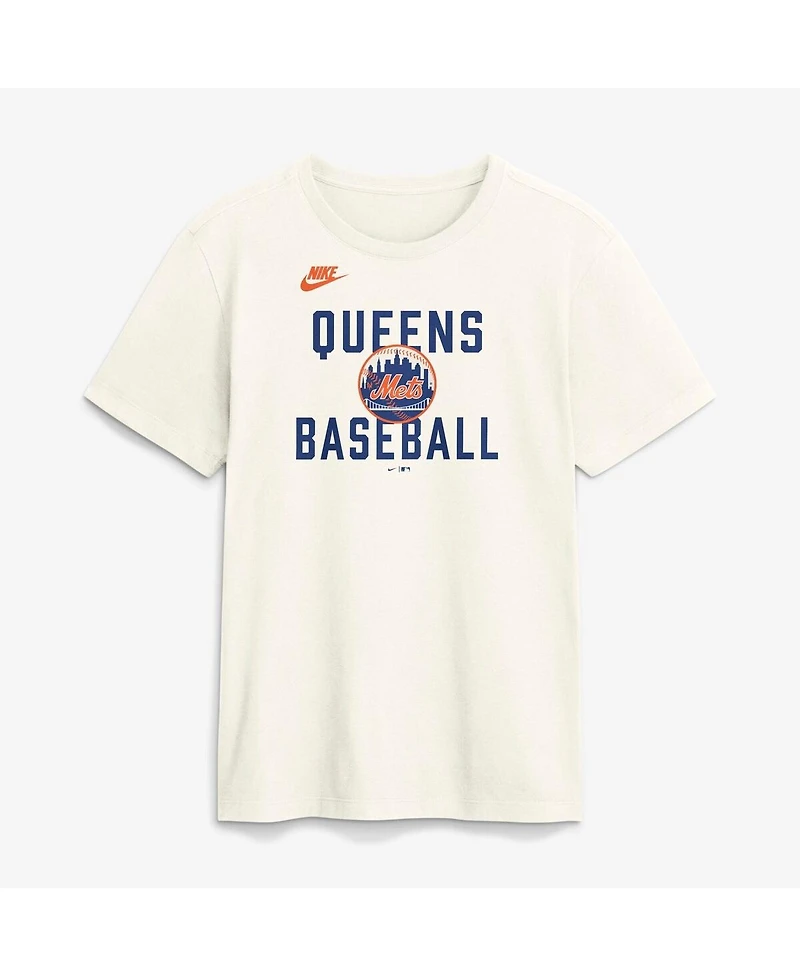 Nike Men's Cream New York Mets Cooperstown Collection ‘70s Inspired T-Shirt