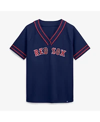 Fanatics Women's Navy Boston Red Sox Diva Race Ahead Raglan V-Neck T-Shirt