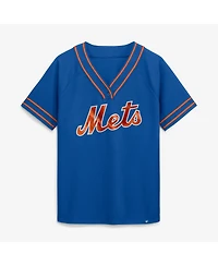 Fanatics Women's Royal New York Mets Diva Race Ahead Raglan V-Neck T-Shirt