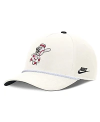 Nike Men's Cream Cincinnati Reds Cooperstown Rise Adjustable Hat