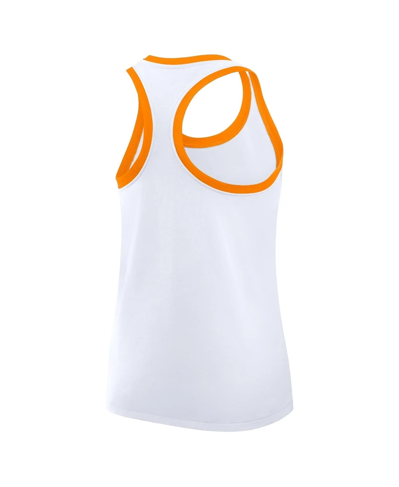 Nike Women's White Tennessee Volunteers Uni Name Tri-Blend Dri-fit Tank Top