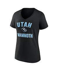 Logo Athletic Women's Black Utah Mammoth Arch Victory V-Neck T-Shirt