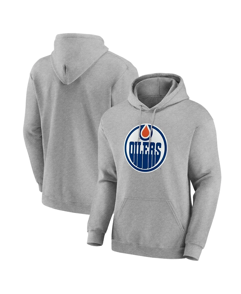 Logo Athletic Men's Heather Gray Edmonton Oilers Essential Hoodie