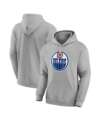 Logo Athletic Men's Heather Gray Edmonton Oilers Essential Hoodie
