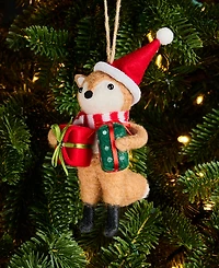 Holiday Lane Christmas Cheer Felt Fox Ornament, Macy's Exclusive