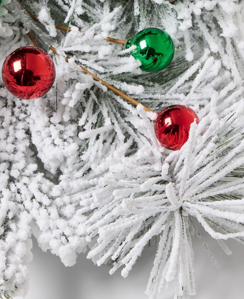 Holiday Lane Christmas Cheer Leaves with Ornaments Pick, Macy's Exclusive