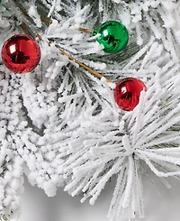 Holiday Lane Christmas Cheer Leaves with Ornaments Pick, Macy's Exclusive