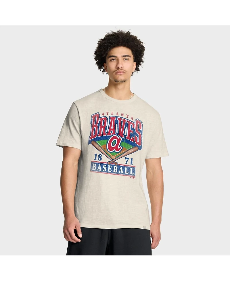 Fanatics Men's Tan Atlanta Braves Stadium Slub T-Shirt