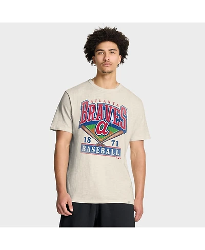 Fanatics Men's Tan Atlanta Braves Stadium Slub T-Shirt